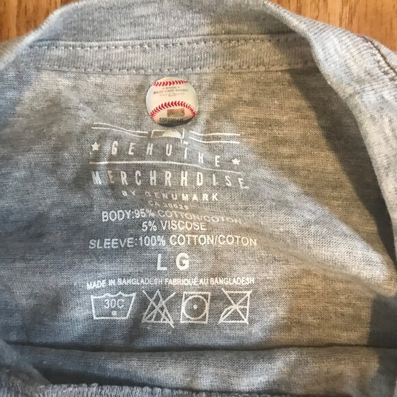 Braves Coors Light T-Shirt L MLB Genuine Merchandise Grey & Black Cotton Blend - Picture 4 of 7